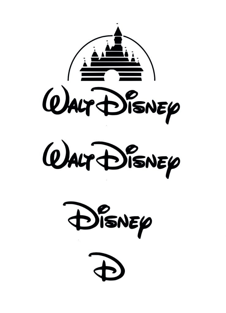 Disney logos responsive
